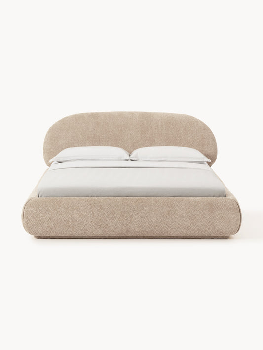 Alba Bed, Upholstered in Teddy Bouclé