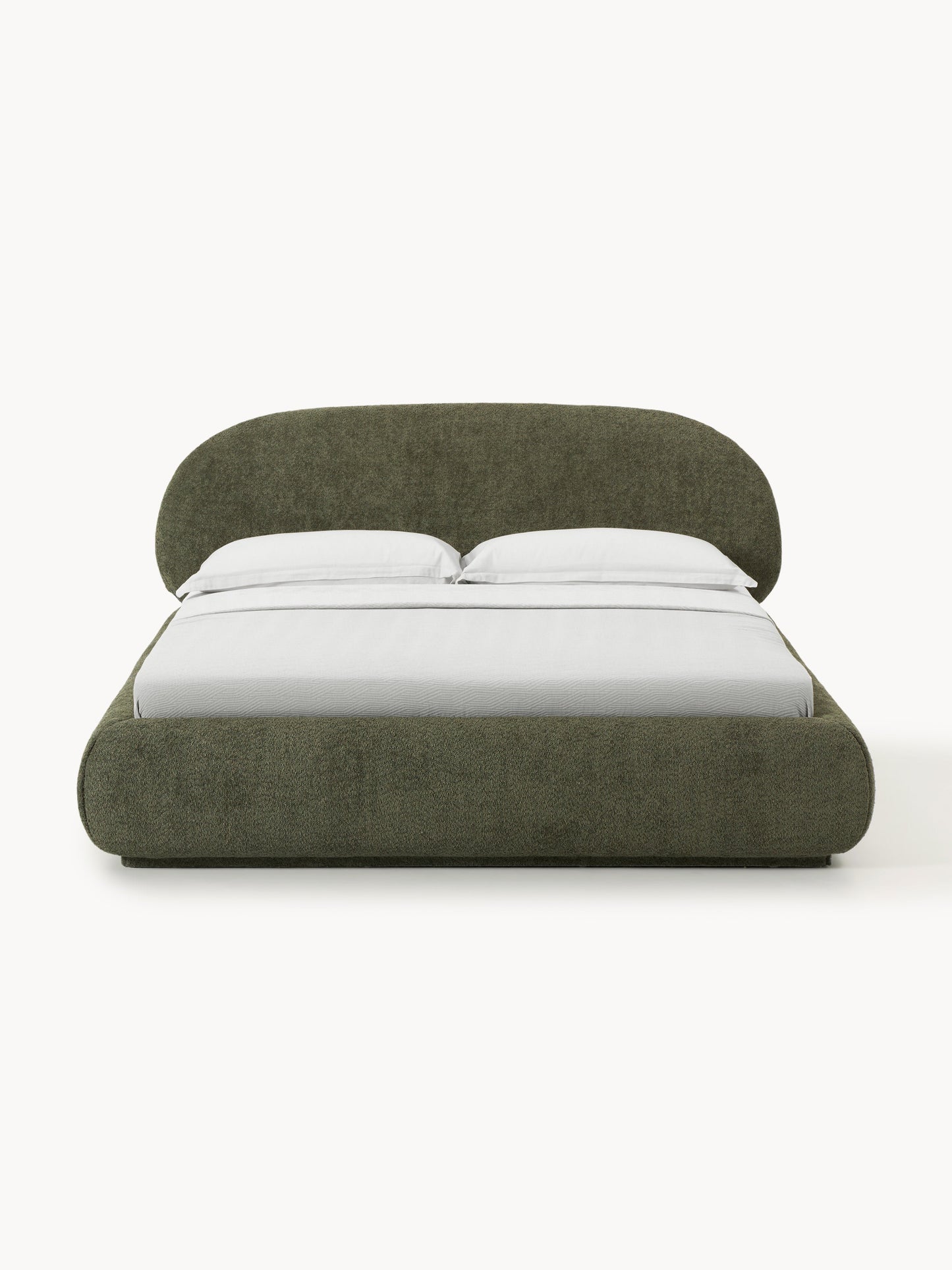 Alba Bed, Upholstered in Teddy Bouclé