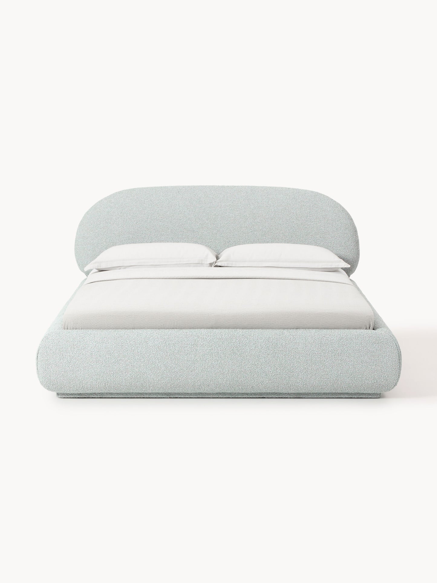 Alba Upholstered Bed in Bouclé