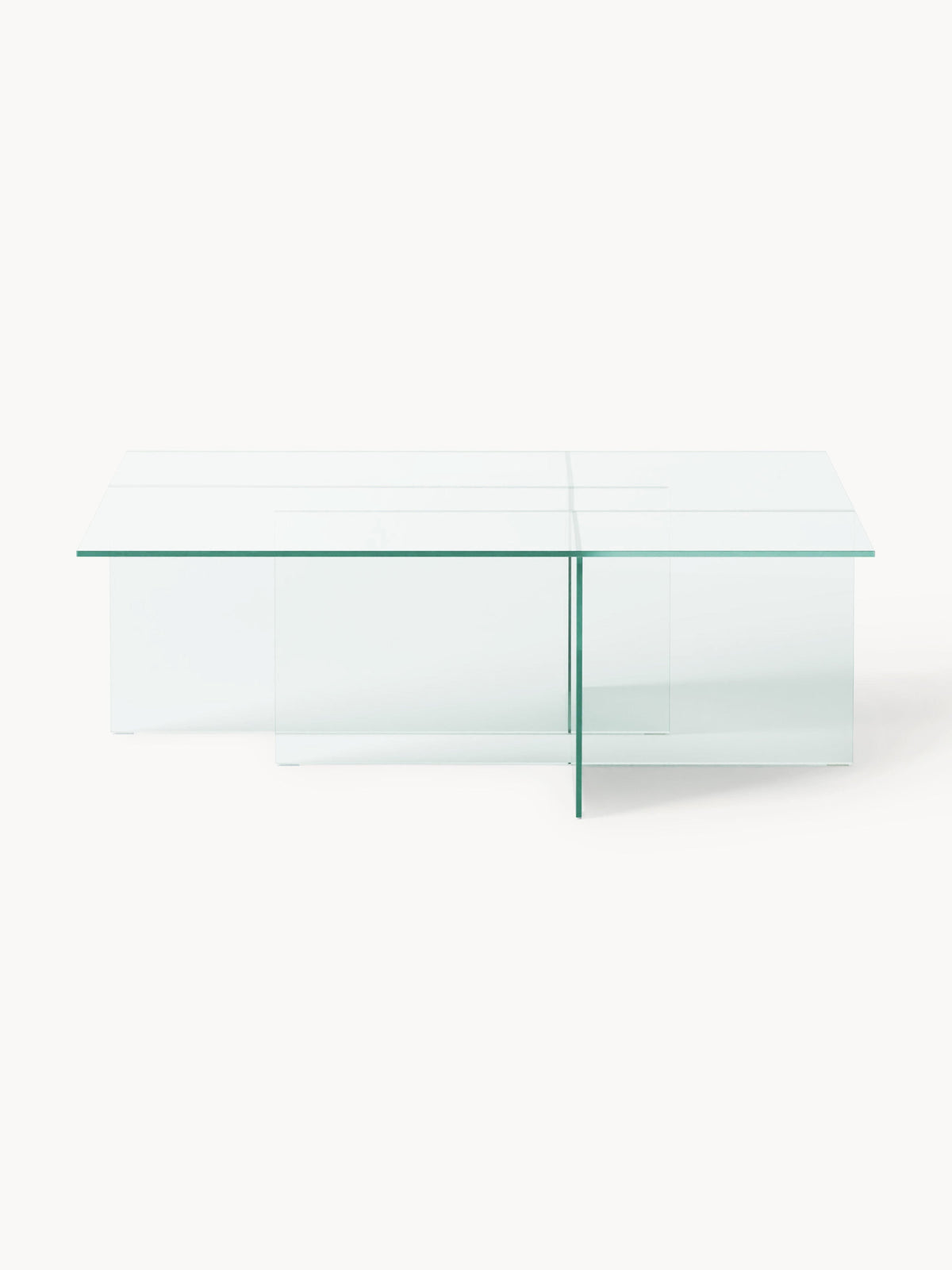 Anouk Coffee Table in Glass, W 102 cm