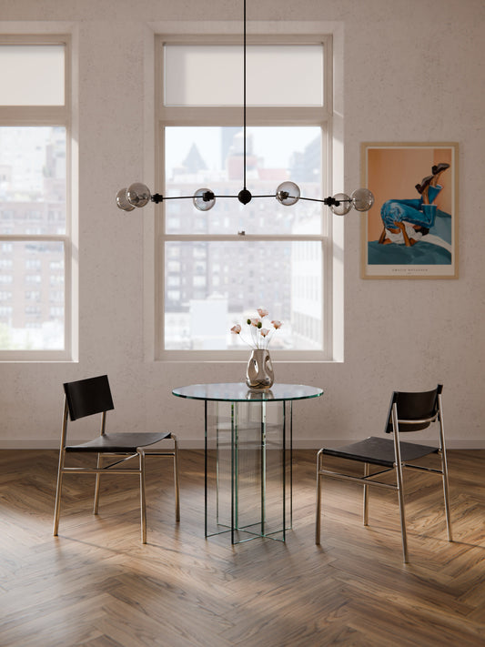 Anouk Dining Table in Glass, Round, in Various Sizes