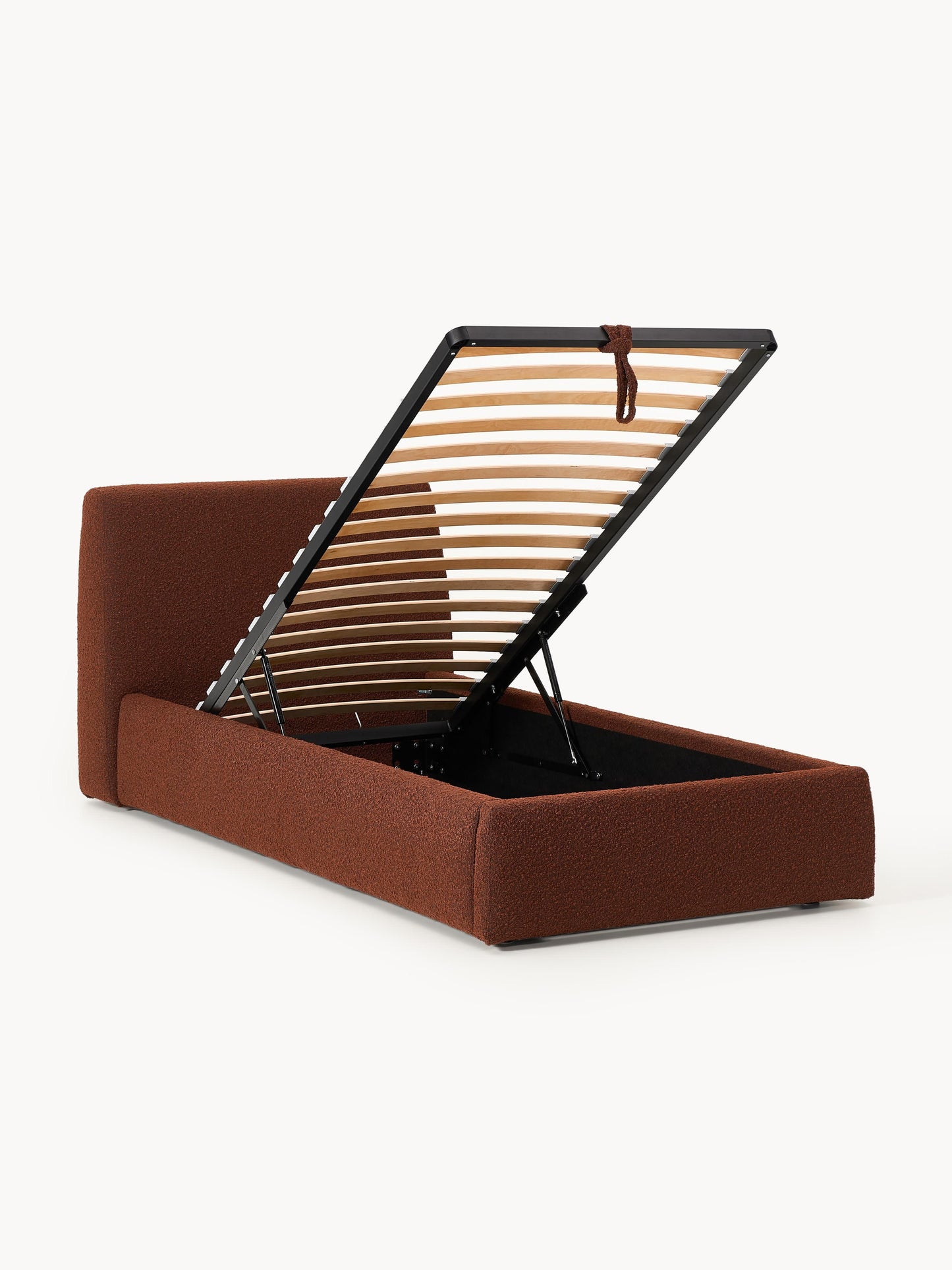 Cloud Single Storage Bed in Bouclé