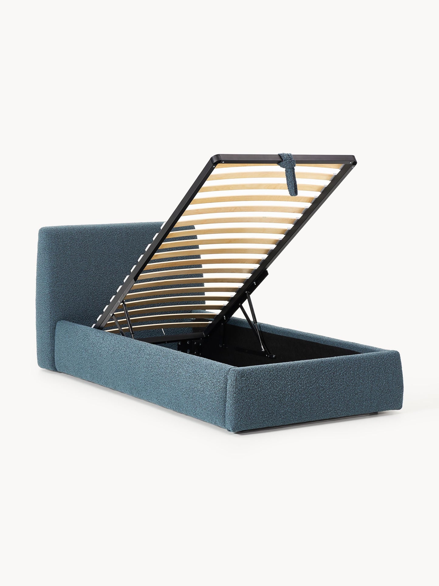 Cloud Single Storage Bed in Bouclé
