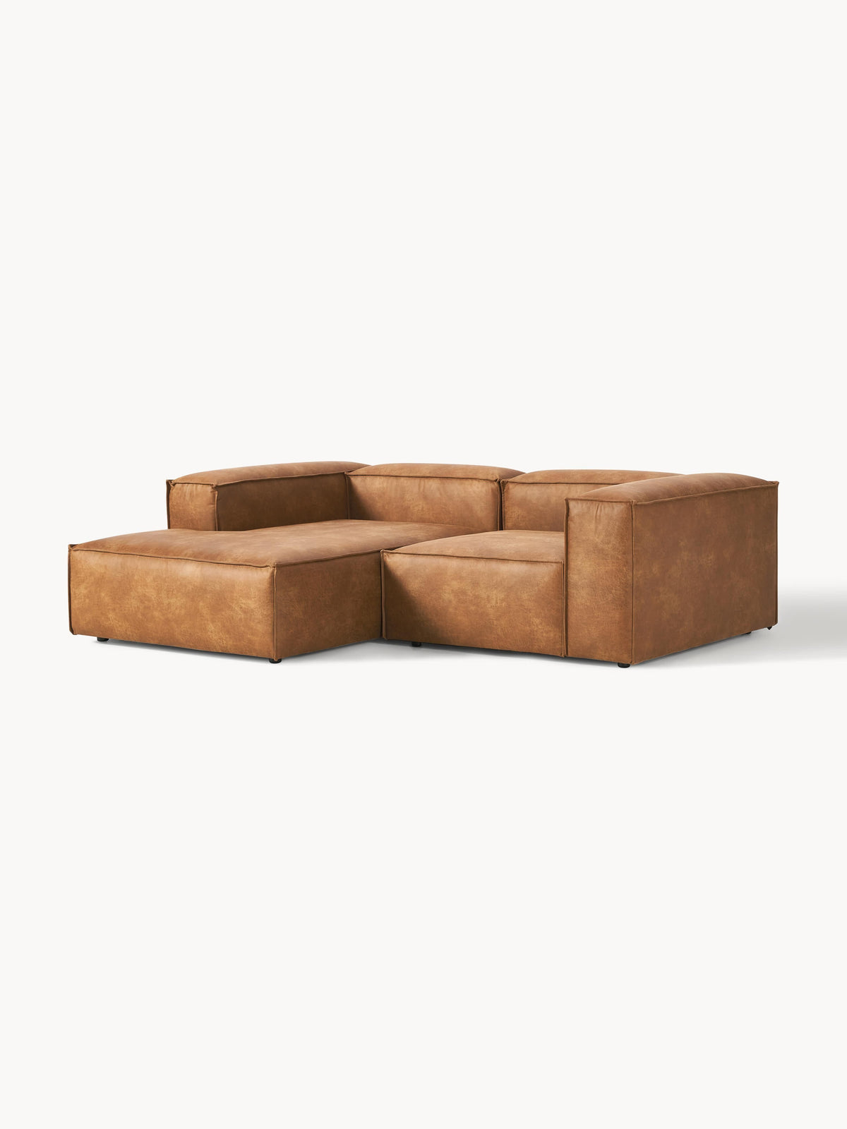 Lennon 2-Seater Modular Corner Sofa in Leather