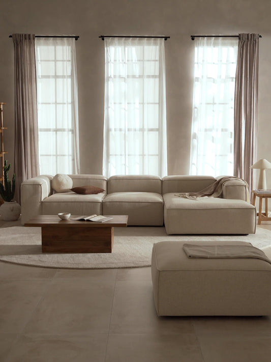 Lennon 4-Seater Modular Corner Sofa in Linen Blend