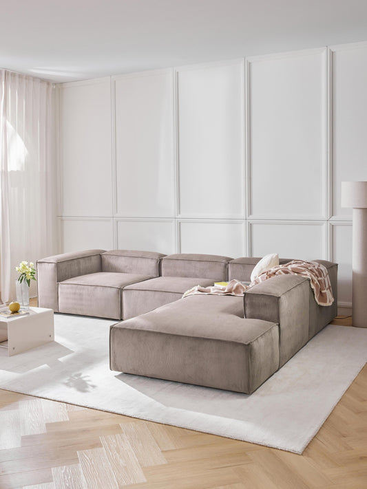 Lennon 4-Seater XL Modular Corner Sofa in Corduroy
