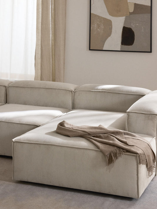 Lennon Ottoman Corner Section in Corduroy
