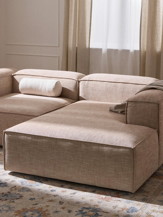 Lennon Ottoman Corner Section in Linen Blend