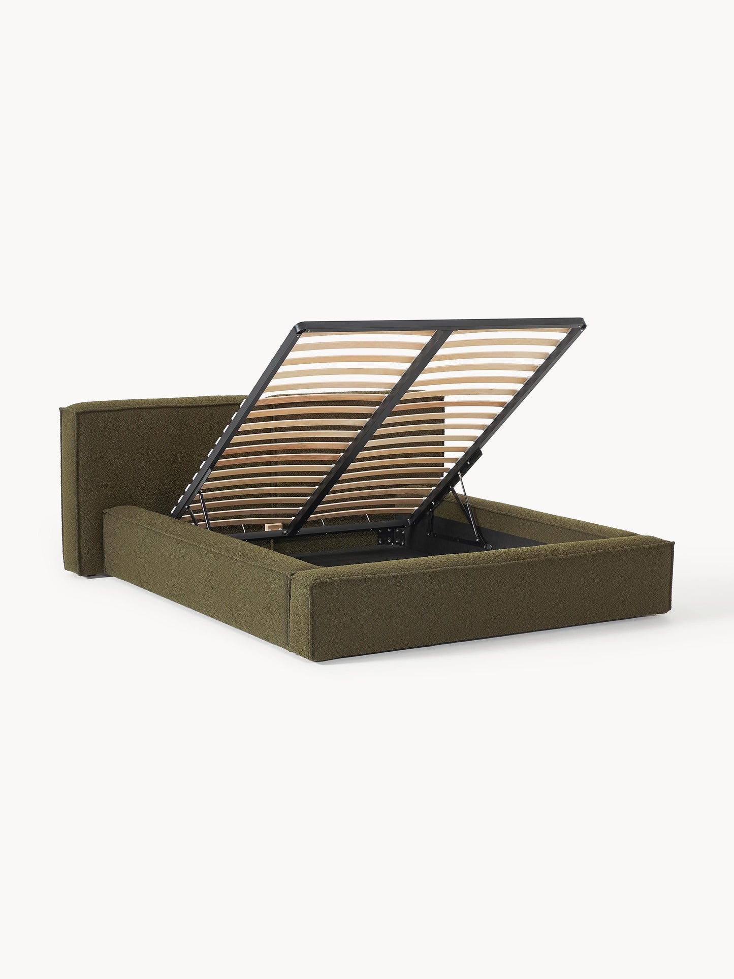 Lennon Upholstered Storage Bed in Bouclé