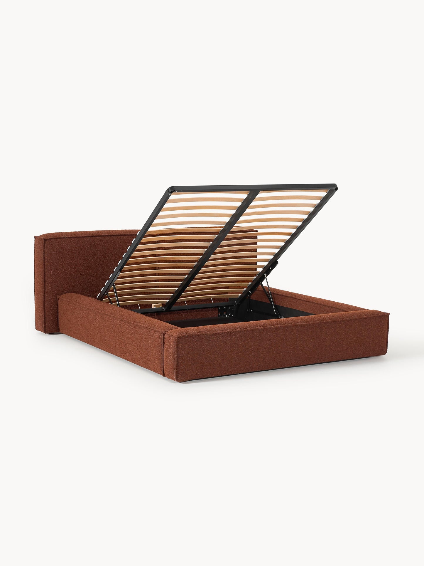 Lennon Upholstered Storage Bed in Bouclé