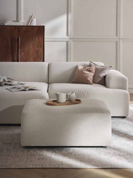Melva Upholstered Stool, W 99 x D 72 cm