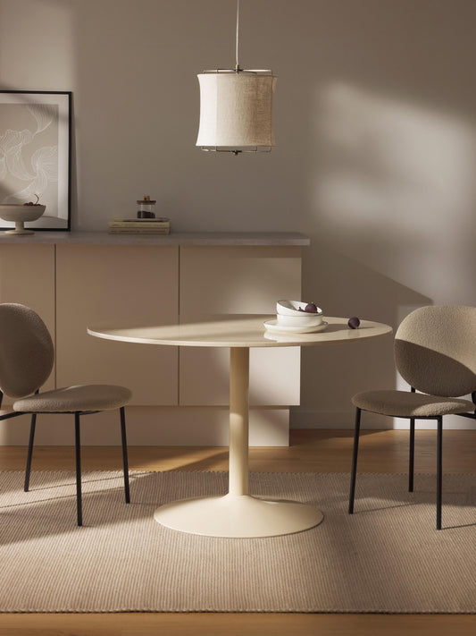 Miley Oval Dining Table in Marble, 120 x 90 cm