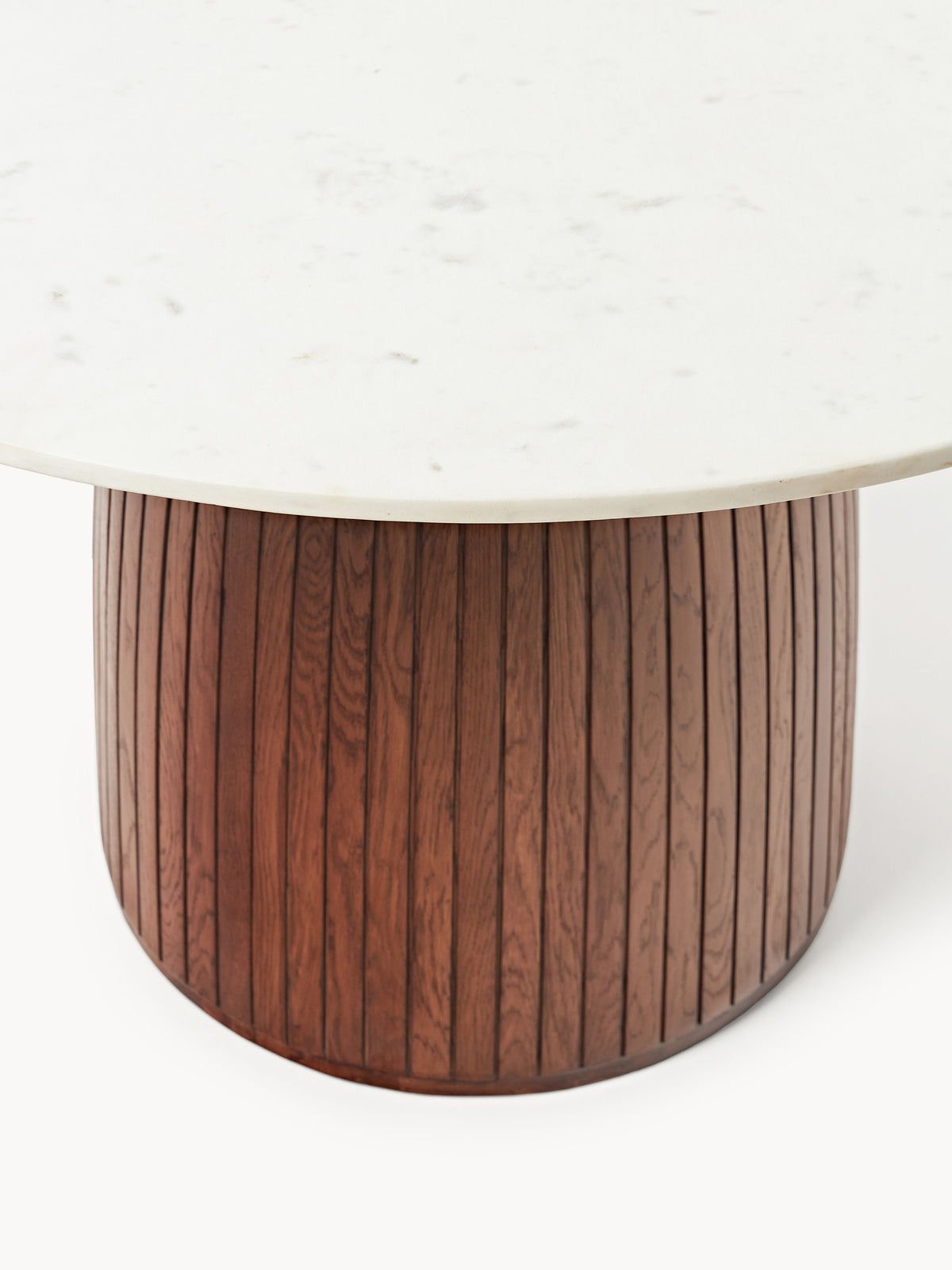 Nelly Round Dining Table with Tabletop in Marble, Ø 115 cm