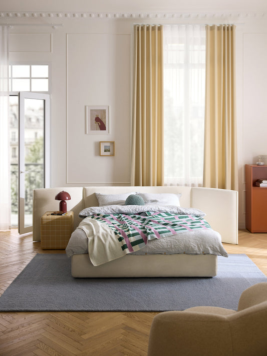 Otis Folding-Headboard Upholstered Bed