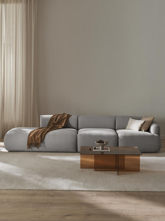 Sofia 2-Seater Modular Chaise in Bouclé
