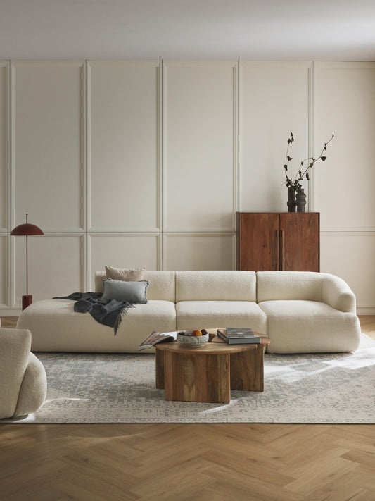Sofia 3-Seater Modular Ottoman in Teddy