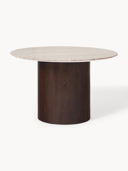 Abby Round Dining Table in Marble, Ø 120 cm
