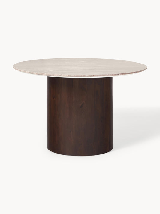Abby Round Dining Table in Marble, Ø 120 cm