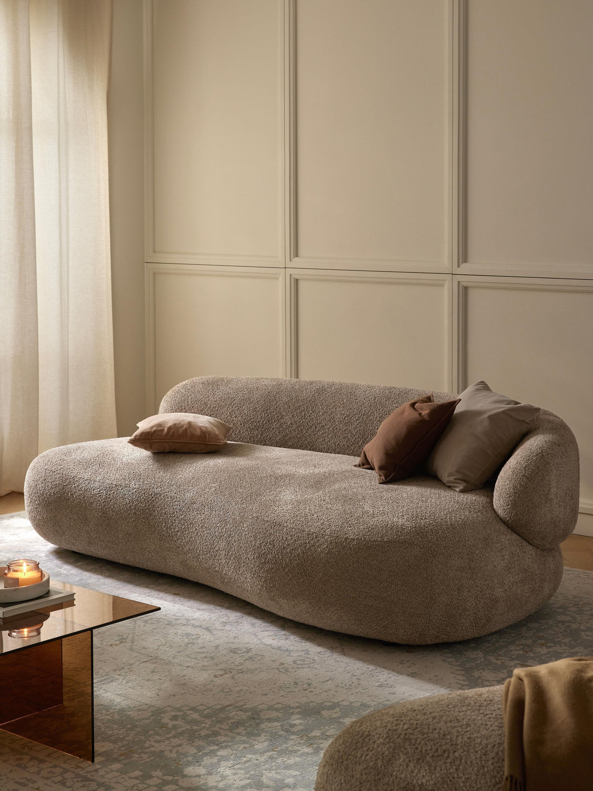 Alba 3-Seater Sofa in Teddy Bouclé