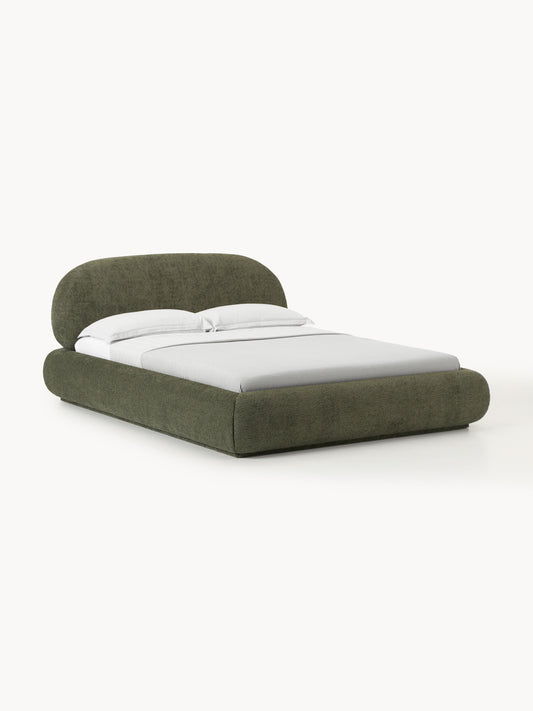 Alba Bed, Upholstered in Teddy Bouclé
