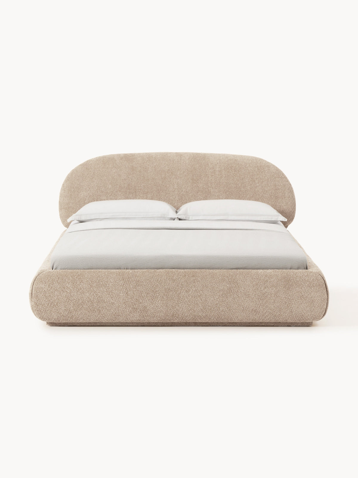 Alba Bed, Upholstered in Teddy Bouclé