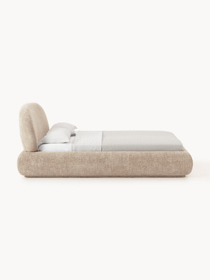 Alba Bed, Upholstered in Teddy Bouclé