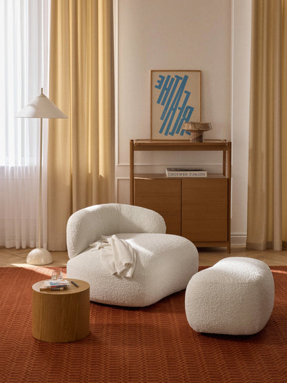 Alba Lounge Chair in Bouclé