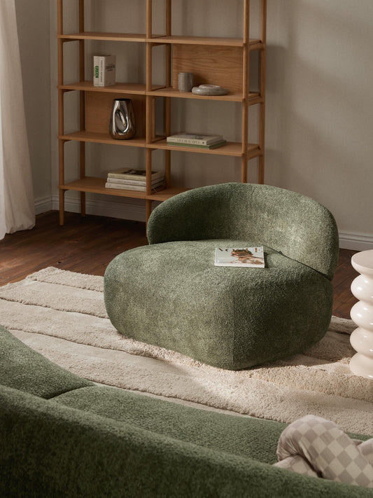 Alba Lounge Chair in Teddy Bouclé