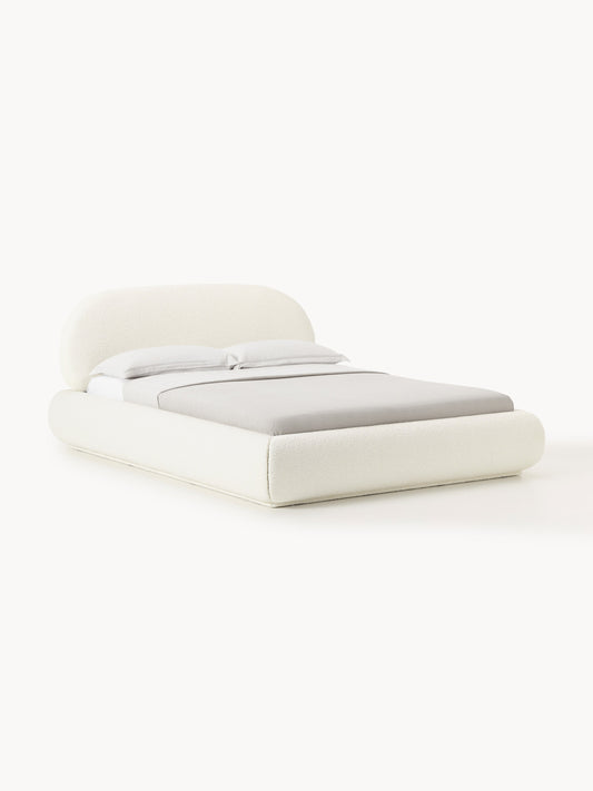 Alba Upholstered Bed in Bouclé