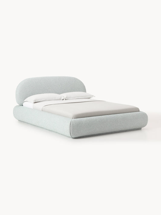 Alba Upholstered Bed in Bouclé