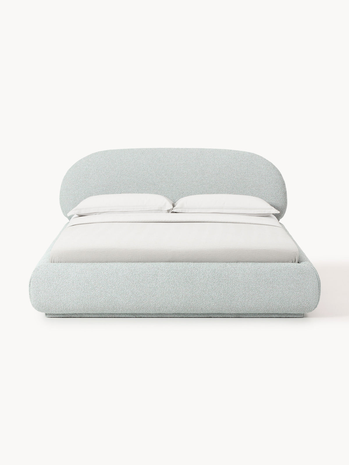 Alba Upholstered Bed in Bouclé
