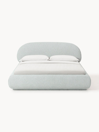 Alba Upholstered Bed in Bouclé