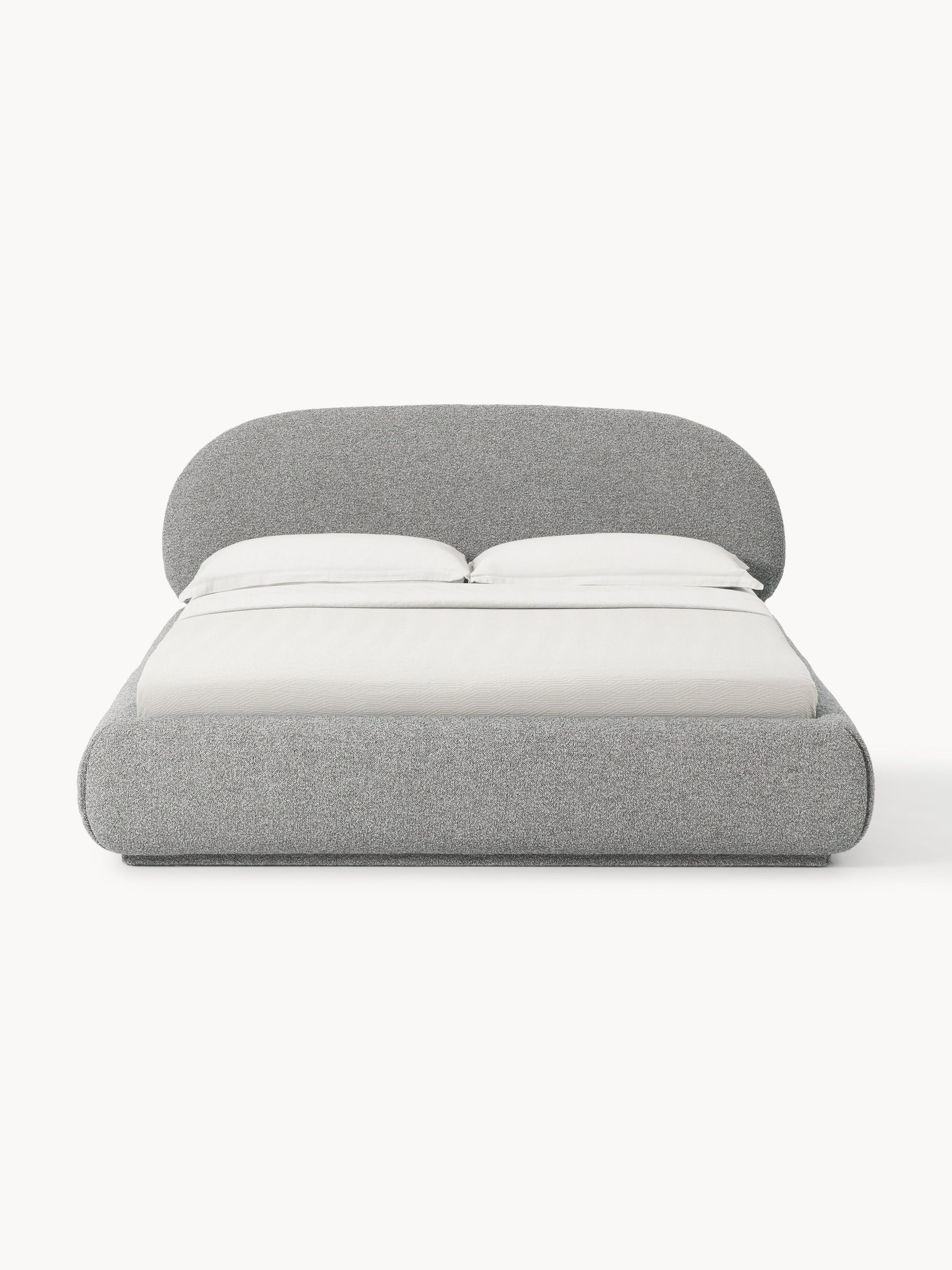 Alba Upholstered Bed in Bouclé