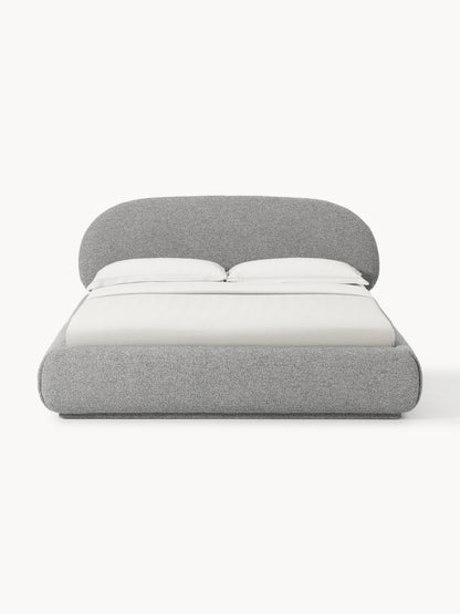 Alba Upholstered Bed in Bouclé