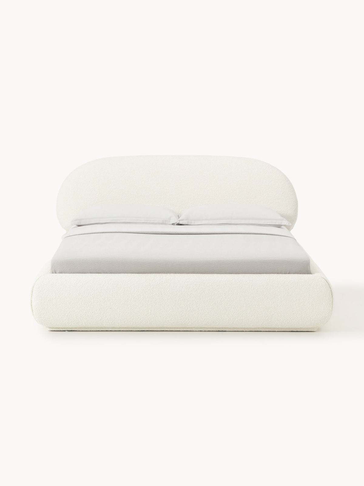 Alba Upholstered Bed in Bouclé