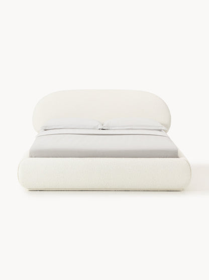 Alba Upholstered Bed in Bouclé