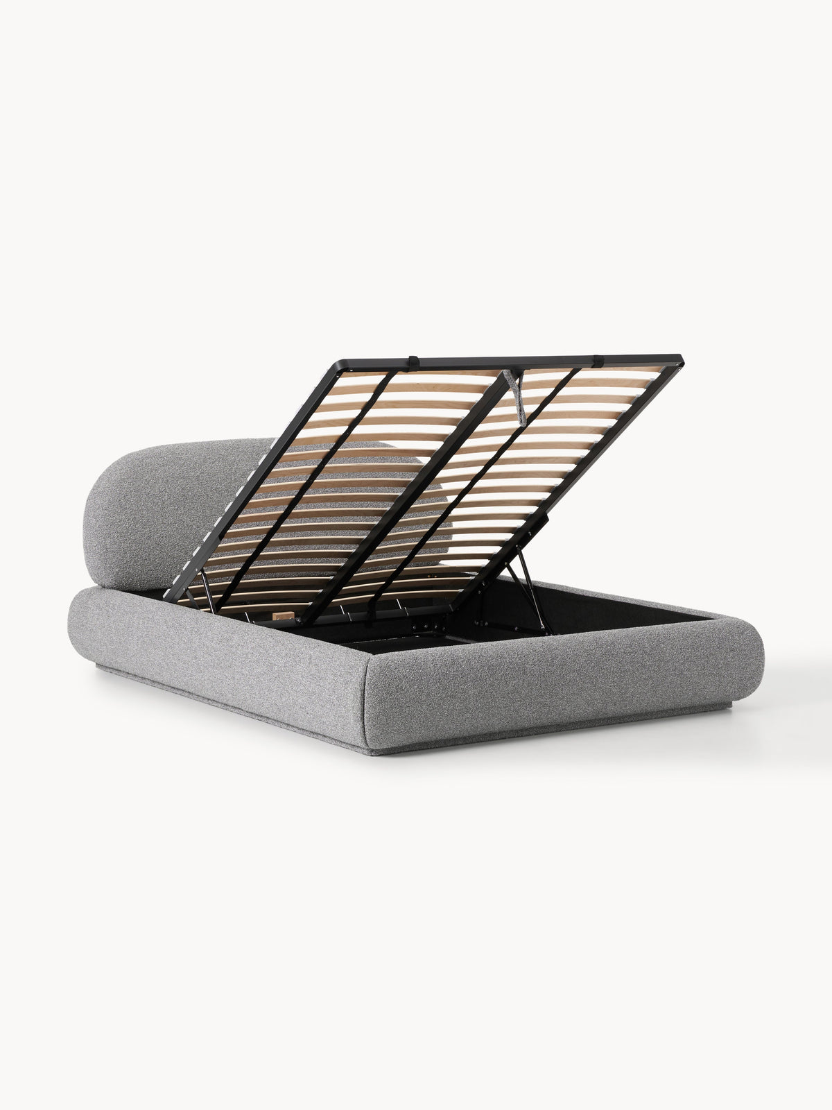Alba Upholstered Storage Bed in Bouclé