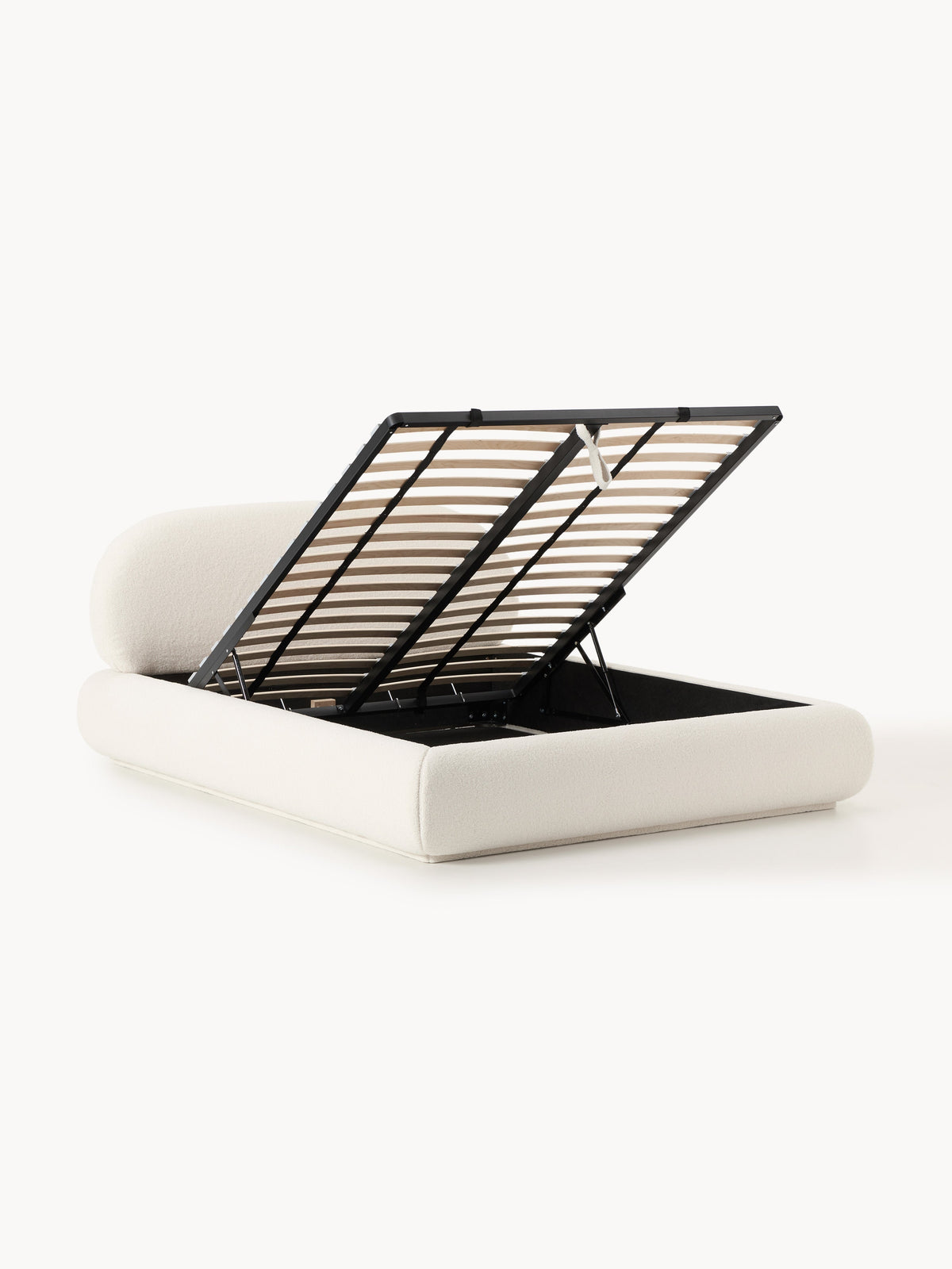 Alba Upholstered Storage Bed in Teddy