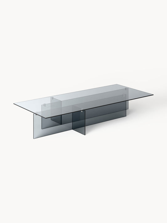 Anouk Coffee Table in Glass, Large, W 160 cm