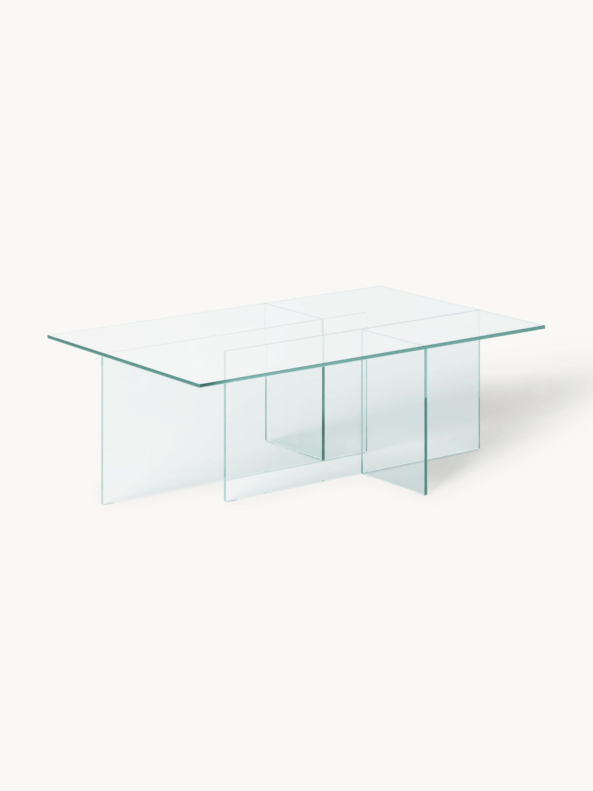 Anouk Coffee Table in Glass, W 102 cm