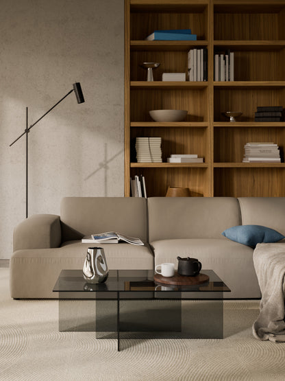 Anouk Coffee Table in Glass, W 102 cm