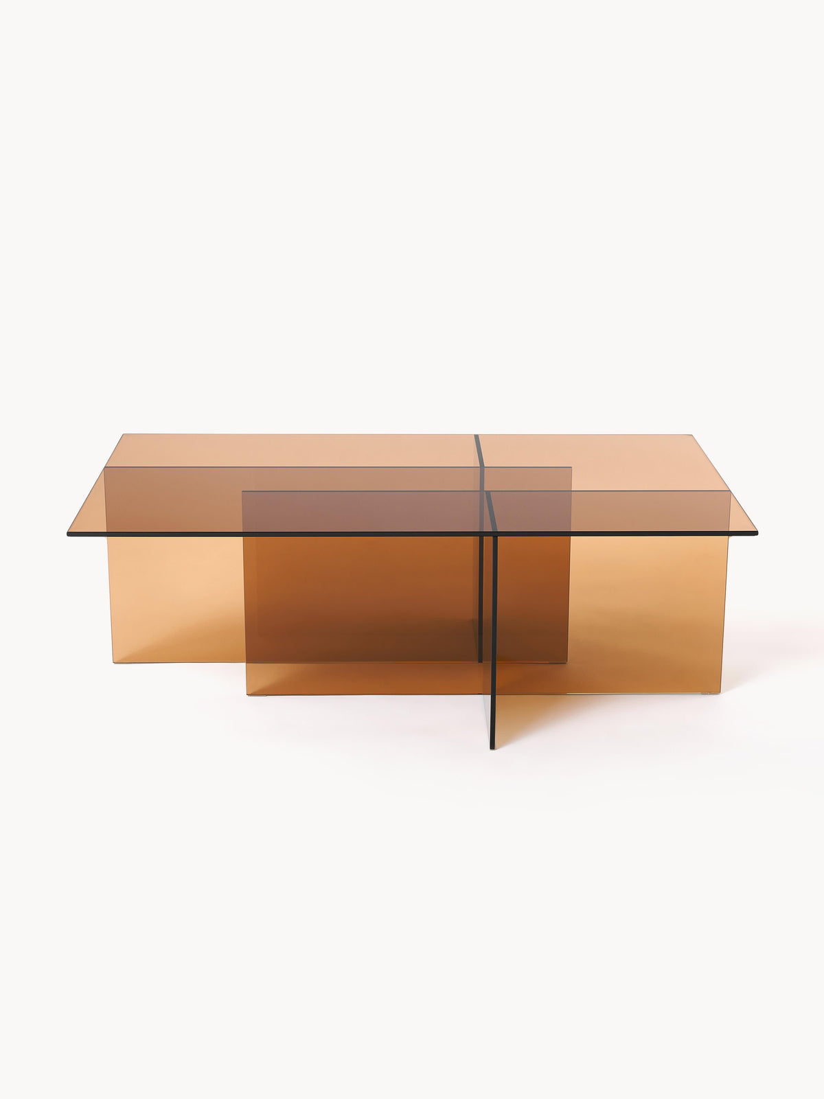 Anouk Coffee Table in Glass, W 102 cm