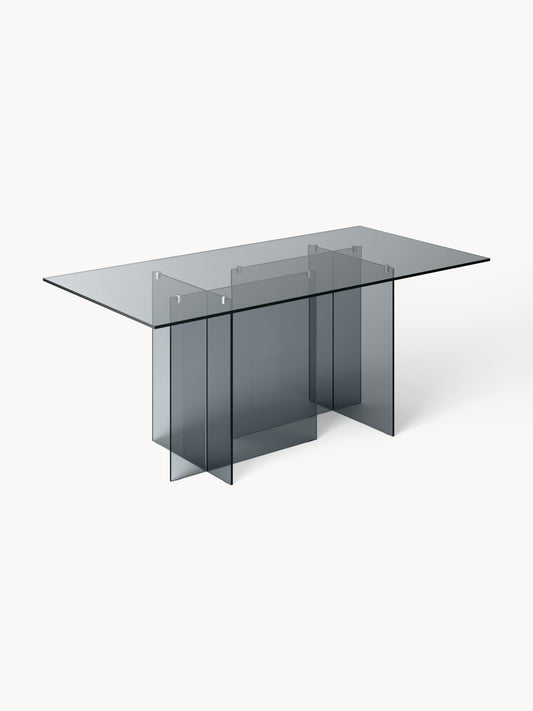 Anouk Dining Table, 180 x 90 cm, in Glass