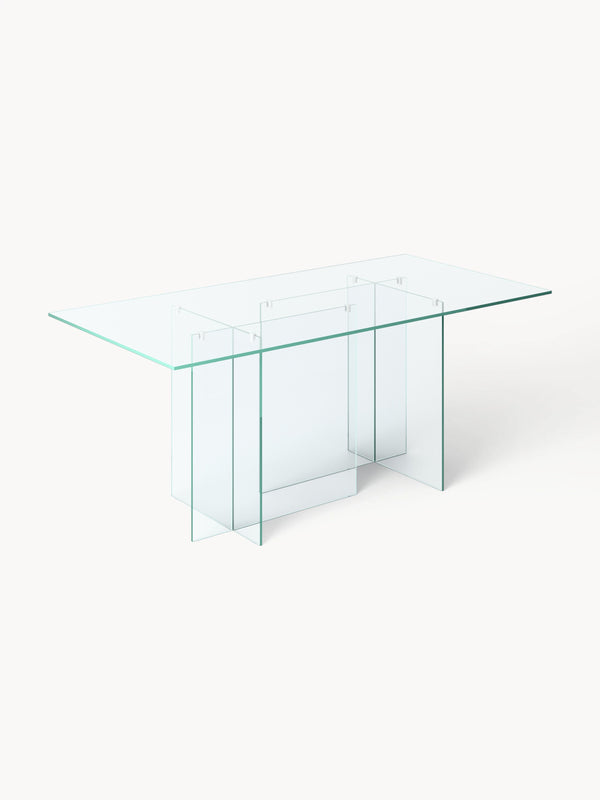 Anouk Dining Table, 180 x 90 cm, in Glass