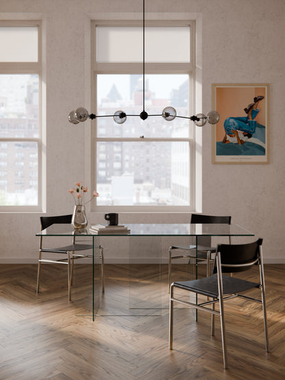 Anouk Dining Table, 180 x 90 cm, in Glass