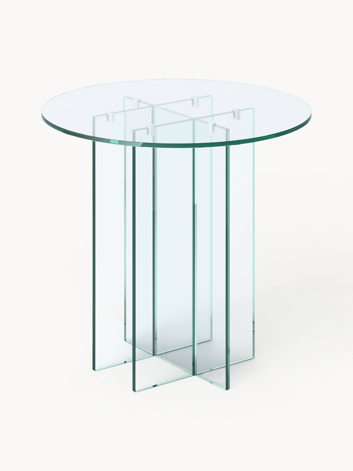 Anouk Dining Table in Glass, Round, in Various Sizes