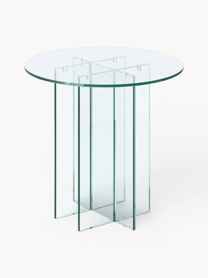 Anouk Dining Table in Glass, Round, in Various Sizes