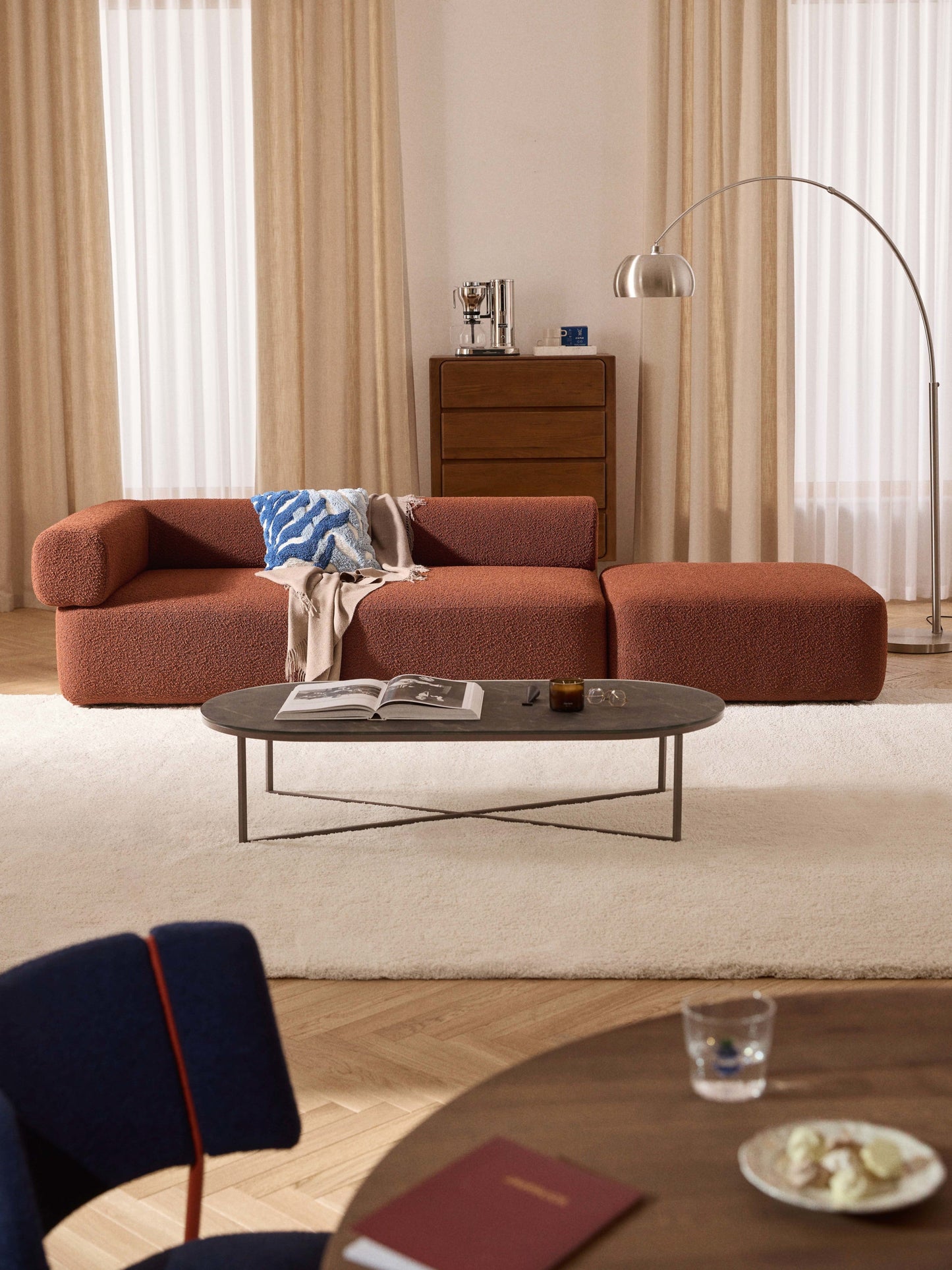 Anton Ottoman in Bouclé, Modular