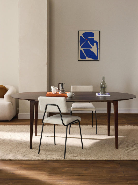 Archie Dining Table in Mango Wood, Oval, 200 x 100 cm