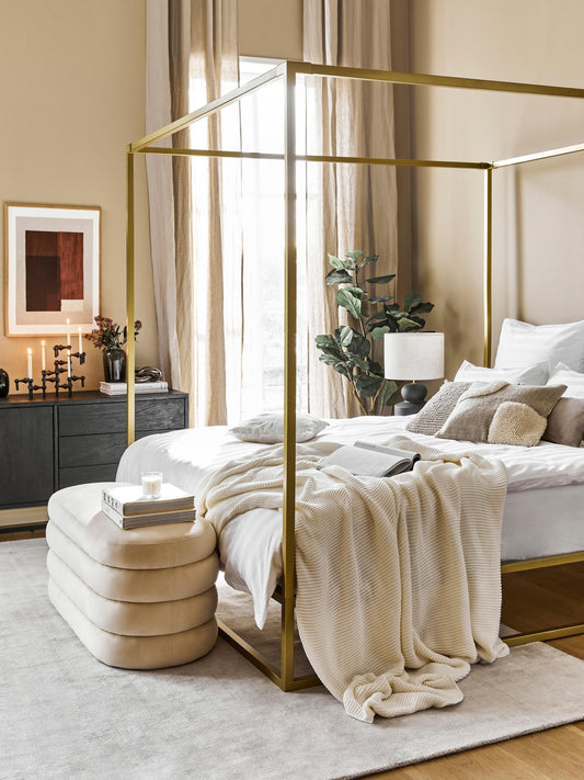 Belle Four-Poster Bed Frame in Metal